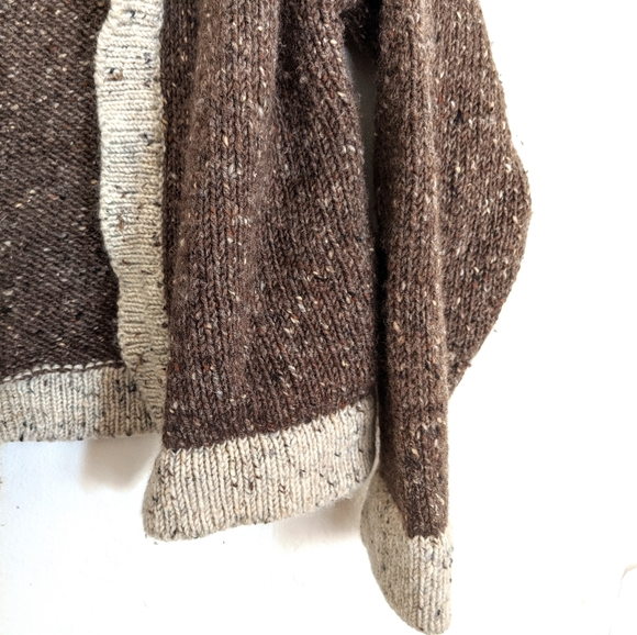 SOLD! Aran Sweater Market Hand Loomed Wool Sweater - Picture 6 of 8
